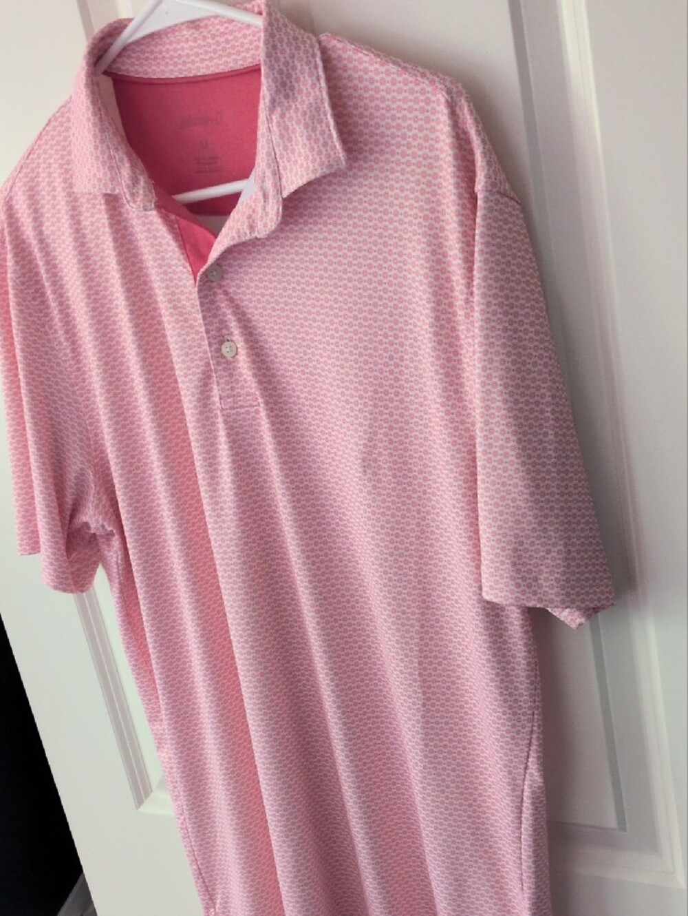 johnnie-O Pink Micro-Pattern Polo - Picture 4 of 7